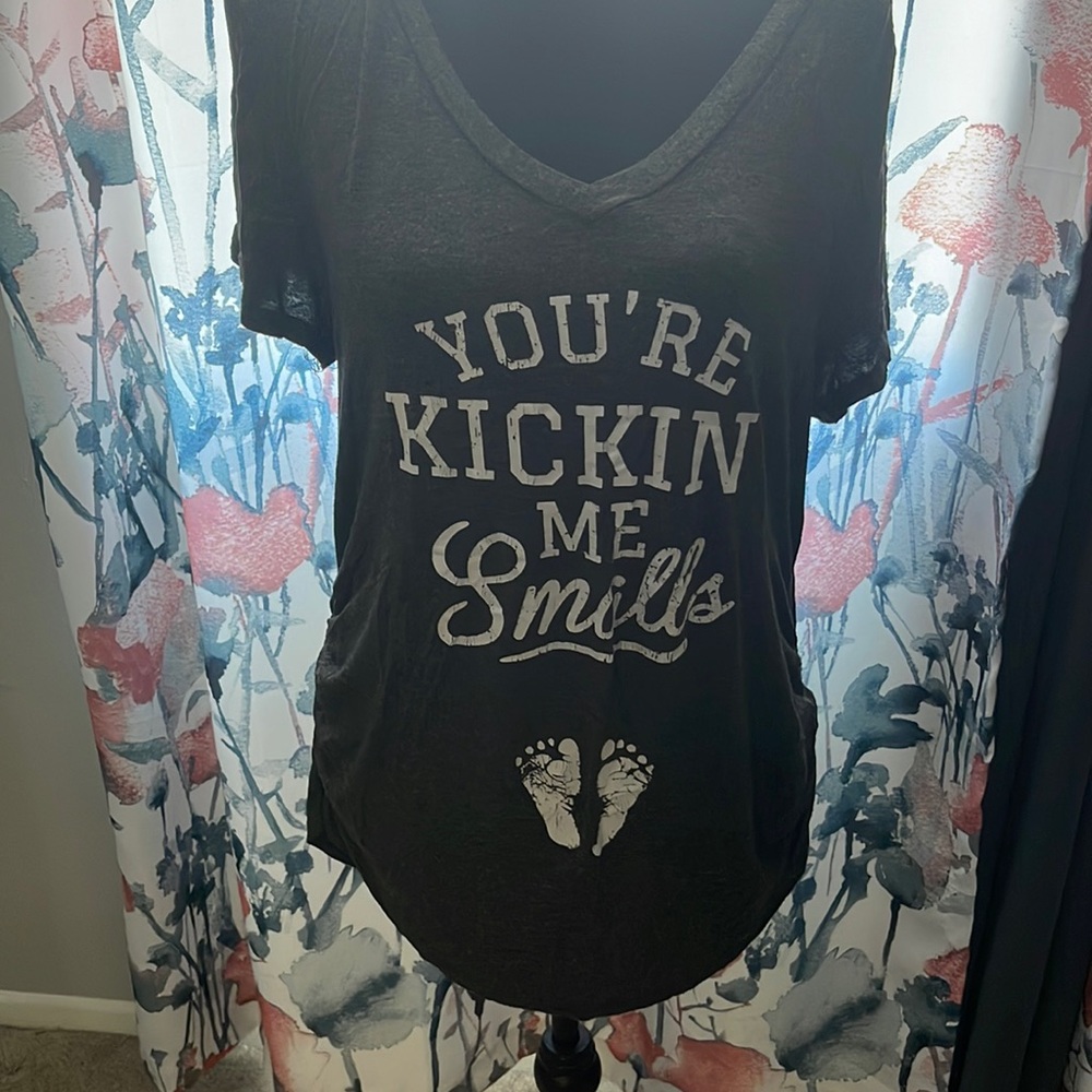 Large Maternity grey t shirt